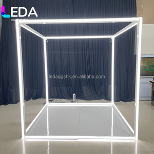 LEDA Indoor Party Events Photo Booth Magazine Box Led Light <b>Frame</b> Metal <b>Backdrop</b> - Product Image 2