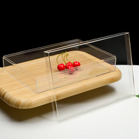 Boîte d'Emballage Personnalisée pour Desserts en Acrylique, Grande, Plate et Transparente, Conteneur à Tiramisu pour Sushi, Bonbons, Gâteaux et Chocolats