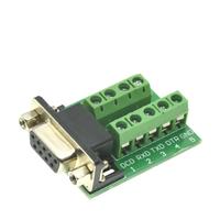 BSSY) connecteurs sans soudure D-Sub 9pin DB9 RS232 série à borne femelle mâle adaptateur connecteur carte de dérivation