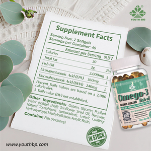 Gélules d'huile de poisson oméga-3 à revêtement entérique – Sans arôme de poisson, favorisent la santé oculaire pour les personnes soucieuses de leur vision, haute puissance, à prendre quotidiennement - Product Image 5