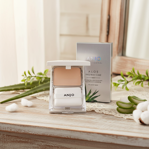 Cosméticos Coreanos ANJO Aloe Two Way Cake Make-up 3 Colores, Base de Maquillaje Refrescante y Natural, BB Cream Blanqueadora, Polvo Compacto - Product Image 3