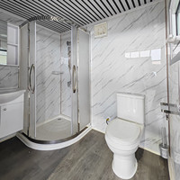 Baño Móvil Portátil Ecológico de Diseño Tradicional con Instalaciones de Ducha Completas para Uso Público