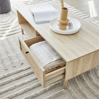 Ensemble de table basse en bois naturel au design moderne et écologique pour café et salon de thé Les tailles varient