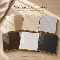 Panneaux muraux composites en PVC cristal de carbone européens classiques, haute brillance, revêtement UV, ignifuges, insonorisants, pour salon domestique