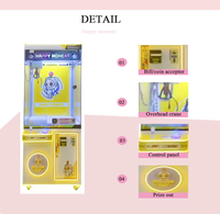 Máquina de grúa de garra de Arcade que funciona con monedas de construcción de tablero grande Máquina de juego de garra de muñeca compatible con Google Pay y Apple Pay
