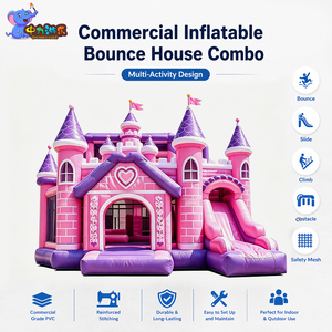 Castillo Inflable Rosa Princesa con Tobogán, Castillo Hinchable para Niños, Alquiler de Castillo Inflable Comercial para Fiestas - Product Image 2