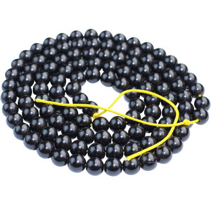 Coconut <b>Shell</b> Prayer Beads 8x7mm Round Hainan Origin For <b>Bracelet</b> Making - Product Image 5