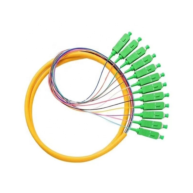 FTTH fiber bundle pigtail SC / APC connector CATV Single mode G652D 0.9mm 1 Meter Sm Telecommunication SC FC LC ST PVC or LSZH