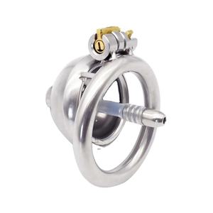 อุปกรณ์ใส่ท่อปัสสาวะขนาดเล็กสำหรับผู้ชายกรงอวัยวะเพศชายพร้อมท่อโลหะล็อคของเล่นทางเพศสำหรับผู้ชาย - Product Image 2