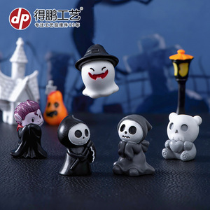 ชุดตุ๊กตาเรซิ่นฮาโลวีน รูปผีปีศาจพ่อมดขนาดเล็ก ของตกแต่งบ้านภายในอาคาร - Product Image 2