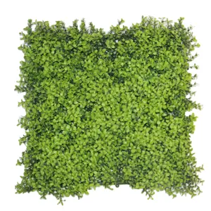 Dekorasi taman vertikal Anti-UV luar ruangan, teknik Dinding tahan UV kotak pagar tanaman buatan fitur latar belakang tipe bunga