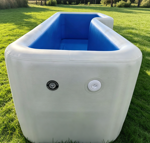 Piscine gonflable d'angle irrégulière en L, robuste et étanche, pour <span class=keywords><strong>spa</strong></span> de nage extérieur, jardin et divertissement aquatique familial - Product Image 3
