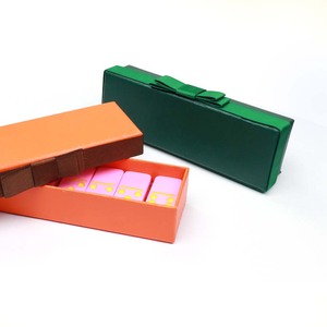 Emballage de boîte en carton coloré personnalisé Double 6 jeu de domino 5010 taille Orange vert <span class=keywords><strong>dominos</strong></span> - Product Image 2