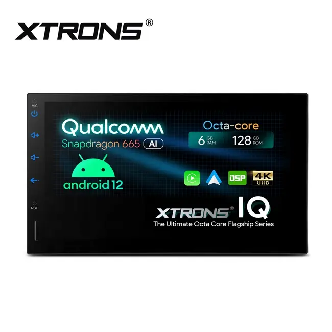 XTRONS אוניברסלי 7 "בדאש מסך מגע כפול דין רכב סטריאו אנדרואיד עם DSP 4G 6GB + 128GB , 2din רכב אודיו