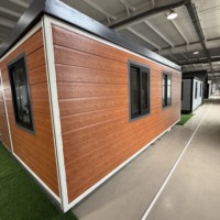 Maison conteneur préfabriquée moderne, mobile, extensible, de haute qualité, pliable, à double aile, 40FT 20FT