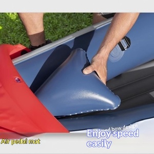 Kayak <span class=keywords><strong>gonflable</strong></span> <span class=keywords><strong>Bestway</strong></span> 1 personne, 2 personnes, 3 personnes, PVC épaissi, bateau de pêche et de rafting en plein air avec pompe à air et pagaie - Product Image 5