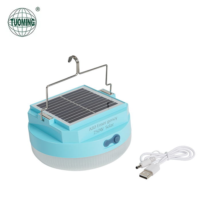 Уличная портативная лампа для кемпинга с тремя режимами освещения, перезаряжаемый аварийный светильник на солнечной батарее постоянного тока