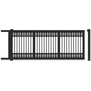 Portail en aluminium Ace, clôtures et portails de jardin en aluminium, charnières, modèles de portails d'entrée, <span class=keywords><strong>prix</strong></span>, conception de portail coulissant, portail coulissant incurvé - Product Image 6