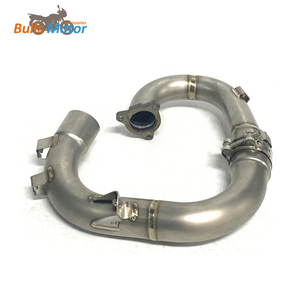 Cabezal de escape para Yamaha 450F/<span class=keywords><strong>WR450F</strong></span> Tubo de escape 48,5 MM Tubo frontal de escape de aleación de titanio 2014 2015 <span class=keywords><strong>2016</strong></span> 2017 2018 - Product Image 1