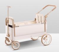 Wagon de poussette double double pour bébé Wagon pliable avec auvent pour enfants et cargo Garden Outdoor Park Utility Baby Wagon