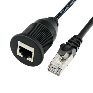 <b>Rj45</b> Male To Female Waterproof Extension <b>Cable</b> Pvc Automotive Marine Network Panel Retrofitting - Product Image 4