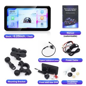 Navigation GPS sans fil CarPlay Android Auto Bluetooth Type C IPX8 portable 6,25 pouces pour <span class=keywords><strong>moto</strong></span> et voiture - Product Image 2