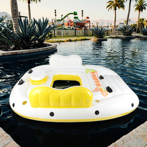 Balsa gigante inflable <span class=keywords><strong>de</strong></span> la piscina del flotador <span class=keywords><strong>de</strong></span> la <span class=keywords><strong>isla</strong></span> del Partido <span class=keywords><strong>de</strong></span> 6 personas para la diversión y el entretenimiento - Product Image 2