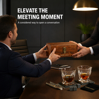 Regalos Corporativos Personalizados, Juego de Vasos de Whisky con Piedras Enfriadoras, Posavasos de Pizarra, Regalo para Hombres, Promociones Empresariales
