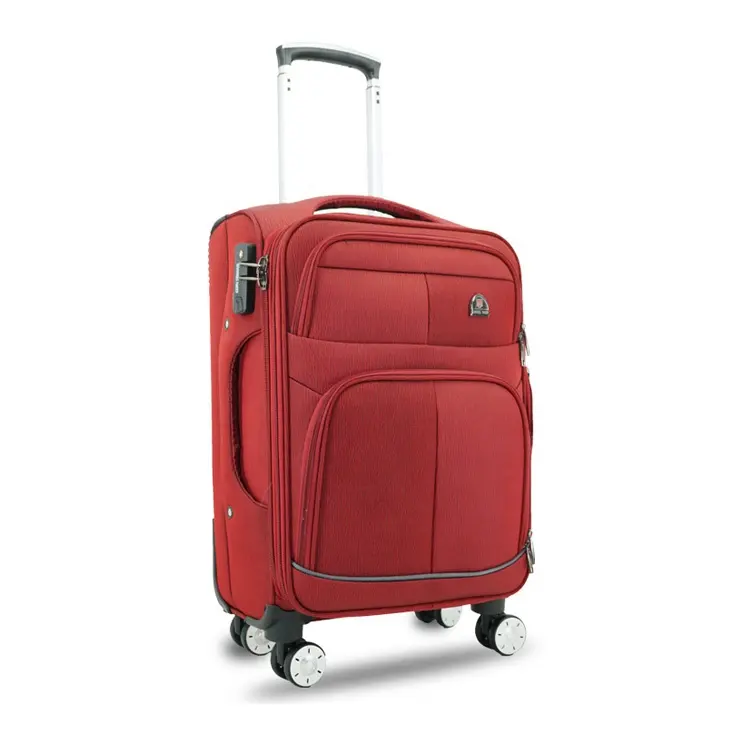 حقيبة سفر عصرية ومتينة من نسيج أكسفورد الأحمر, حقيبة سفر عصرية ومتينة لحمل الأمتعة أثناء السفر