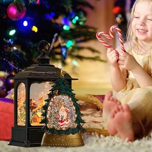 Linterna de Bola de Nieve Navideña, Decoraciones Navideñas para el Hogar, Funciona con Pilas, Árbol de Navidad con Purpurina Giratoria para Regalos Navideños - Product Image 5