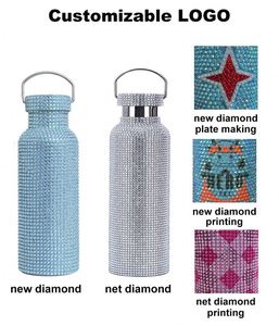 Botella de Agua Térmica Personalizada con Cristales de Diamantes de Imitación y Acero Inoxidable, Aislamiento de 12 a 24 Horas - Product Image 2