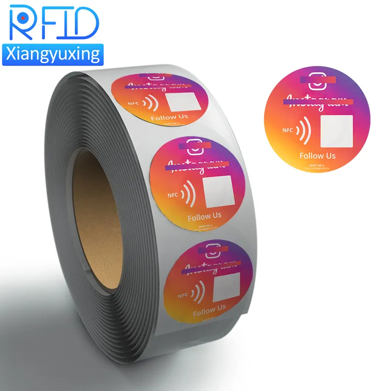 사용자 정의 로고 13.56 Mhz NFC 태그 프로그래밍 가능 HF RFID 13.56 Mhz 수동 NFC 스티커