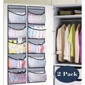 Over the Door Foldable Injection-Molded Organizer <b>Storage</b> with 5 Pockets for Closet Bedroom & Bathroom - Product Image 2