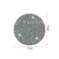 Nouvelle conception, accessoires intérieurs de voitures de luxe modernes, sous-verres antidérapants en silicone avec strass et diamants, imperméables, isolants