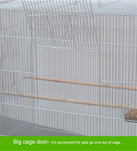 Cages de transport et d'élevage en métal chromé, grande taille, avec grille métallique amovible, style antique argenté, pour oiseaux et animaux, vente en gros - Product Image 3