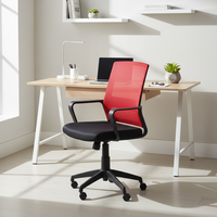 Chaise de bureau pivotante à hauteur réglable en maille, design contemporain, avec support lombaire, idéale pour la maison, le salon et la chambre, directement de l'usine