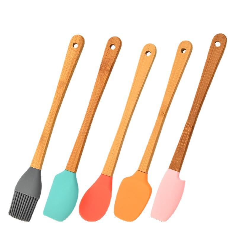 Best Selling Kitchen Baking Gadgets Small Utensils Mini Silicone Spatula Set For Kids