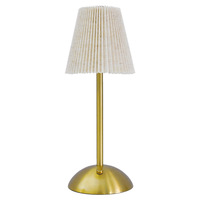 Lampe de table LED en métal et tissu, à intensité tactile, batterie incluse, température de couleur réglable, lampe d'ambiance multicolore pour restaurant et chambre à coucher
