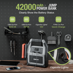 Yesper 99C <strong>24V</strong> Car <strong>Battery</strong> <strong>Booster</strong> 6000A peak Current 42000mAh Lifepo4 <strong>Battery</strong> Jump Starter With Power Bank - Product Image 3