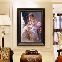 Peinture Décoration Maison Portrait Sensuel, Affiche d'Art Moderne Femme Nue, Tableaux Décoration Intérieure