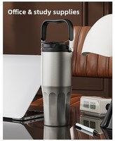 Nouvelle Tasse Isotherme Cylindrique Portable Grande Capacité Double Paroi en Acier Inoxydable 316 avec Revêtement Céramique – Cadeau de Voyage – Isolation Sous Vide 6-12 Heures