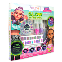Kit de Manucure Bio Luminescent et Clignotant avec Ongles Parfumés en Plastique - WOW Generation