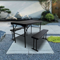 HOMFUL Vente en gros Table pliante en plastique de 6 pieds Table robuste Table de travail de camping Intérieur Extérieur Fête