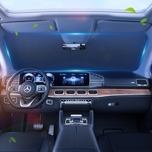 Pare-soleil de pare-brise avant de qualité supérieure, pare-soleil de <span class=keywords><strong>voiture</strong></span> rétractable et pliable en polyester et nylon durables - Product Image 4