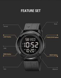 <span class=keywords><strong>Reloj</strong></span> deportivo Skmei 2047 resistente al agua con pantalla LED, <span class=keywords><strong>reloj</strong></span> despertador electrónico <span class=keywords><strong>de</strong></span> moda para hombre, banda <span class=keywords><strong>de</strong></span> TPU, <span class=keywords><strong>reloj</strong></span> automático con fecha y semana para hombre - Product Image 5