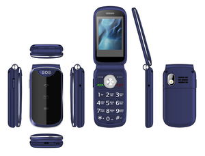 Téléphone <span class=keywords><strong>portable</strong></span> à clapet de 2,4 pouces <span class=keywords><strong>avec</strong></span> haut-parleur puissant, clavier tactile et bouton <span class=keywords><strong>SOS</strong></span>, téléphone <span class=keywords><strong>portable</strong></span> à gros boutons, téléphone <span class=keywords><strong>portable</strong></span> à clapet personnalisé M3 - Product Image 2