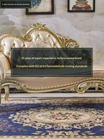 Canapé d'angle en cuir de style européen en bois massif, chaise longue, lit de repos, mobilier de salon, tabouret mobile pour le pied du lit, chaise capitonnée