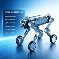 Robot chien quadrupède industriel certifié CE HiRobot à roues, tout-terrain, pour inspection, avec pompe de boîte de vitesses pour développement secondaire IA