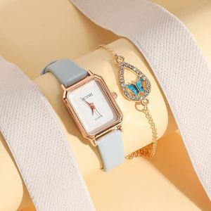 Montre-bracelet bleue tendance et bijoux à thème papillon, cadeau d'anniversaire - Product Image 2