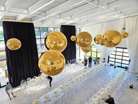 Ballon sphérique gonflable en PVC suspendu 2025, boule miroir géante pour décoration, imperméable, couleurs personnalisables